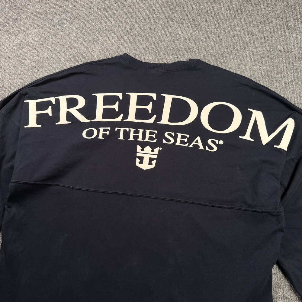 Freedom of Seas Royal Caribbean Spirit Jersey Long Sleeve Shirt Unisex L Navy